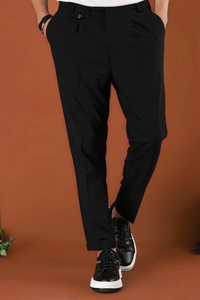 P 1119 Slim Fit Siyah Spor Pantolon