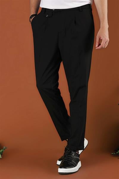 P 1119 Slim Fit Siyah Spor Pantolon