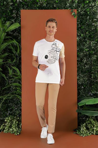 P 1123 Slim Fit Camel Spor Pantolon