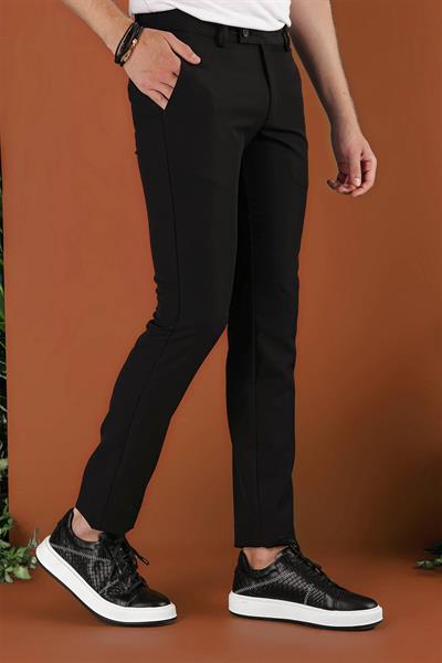 P 1123 Slim Fit Siyah Spor Pantolon