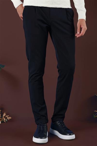 P 1131 Slim Fit Lacivert Spor Pantolon