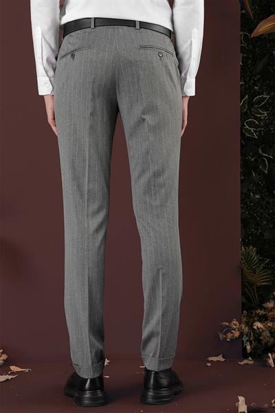 P 1134 Slim Fit Gri Spor Pantolon