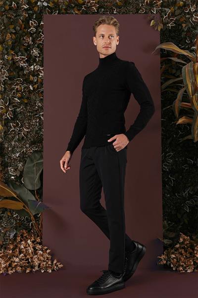 P 1135 Slim Fit Siyah Spor Pantolon