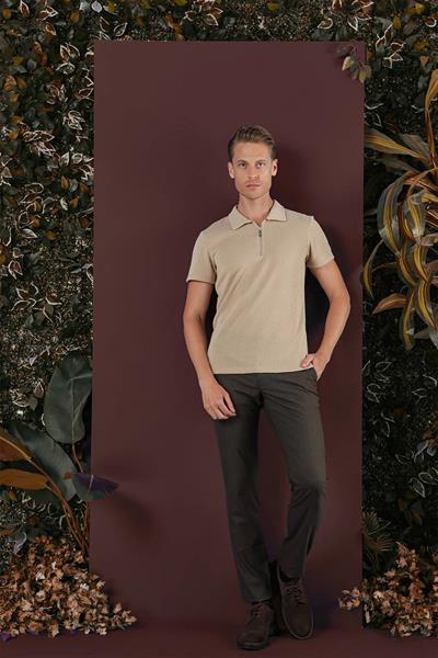P 1136 Slim Fit Kahve Klasik Pantolon