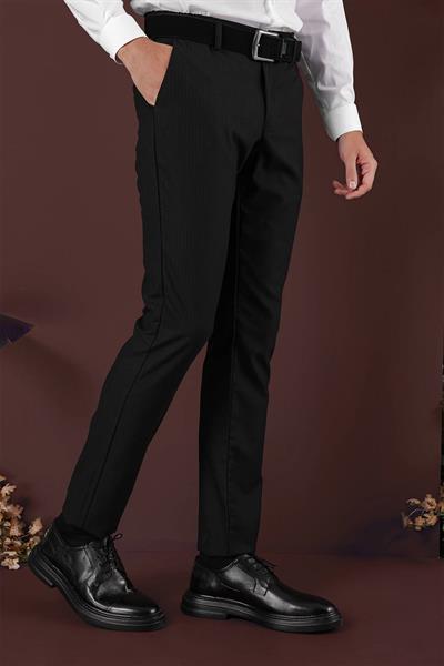 P 1136 Slim Fit Siyah Klasik Pantolon