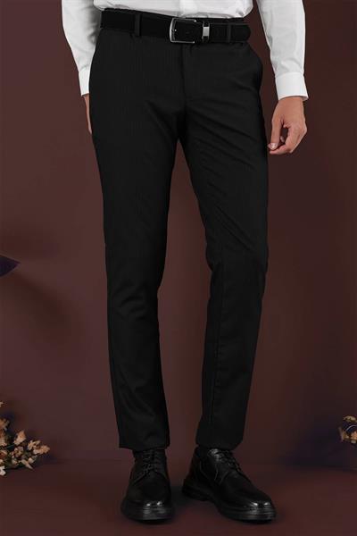 P 1136 Slim Fit Siyah Klasik Pantolon
