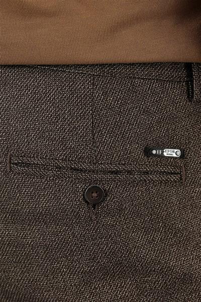 P 1138 Slim Fit Kahve Klasik Pantolon