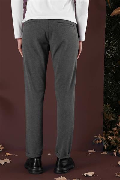 P 1139 Slim Fit Yan Cepli Dokulu Esnek Casuel Antrasit Pantolon