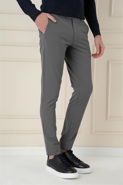 P 1144 Slim Fit Füme Klasik Pantolon