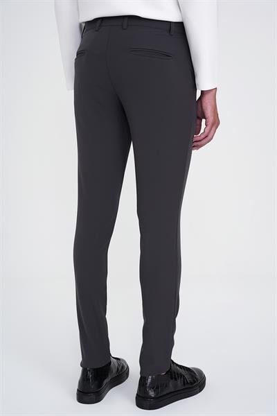 P 1144 Slim Fit Yan Cepli Düz Esnek Casuel Antrasit Pantolon