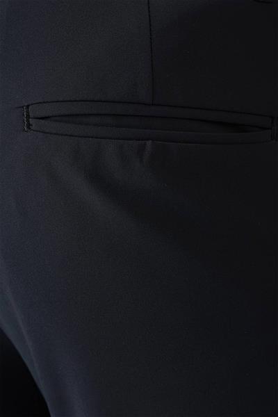 P 1144 Slim Fit Yan Cepli Düz Esnek Casuel Lacivert Pantolon