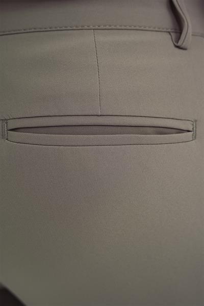 P 1144 Slim Fit Yan Cepli Düz Esnek Casuel Vizon Pantolon