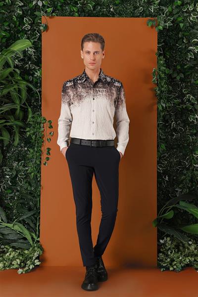 P 1144 Slim Fit Yan Cepli Düz Esnek Casuel Siyah Pantolon
