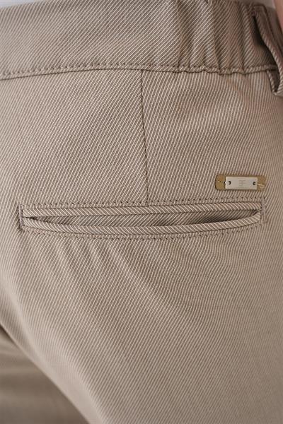 P 1183 Comfort Fit Beli Lastikli Bej Jogger Pantolon 