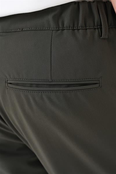 P 1184 Comfort Fit Beli Lastikli Haki Jogger Pantolon 