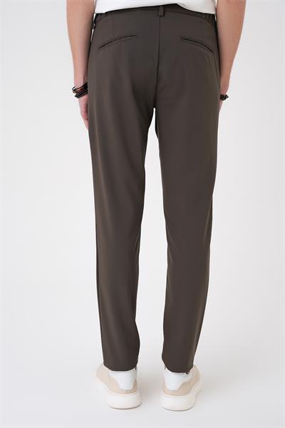 P 1184 Comfort Fit Beli Lastikli Toprak Jogger Pantolon 