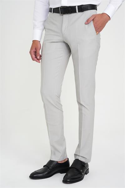P 1191 Slim Fit Pilesiz Yün Klasik Taş Kumaş Pantolon 