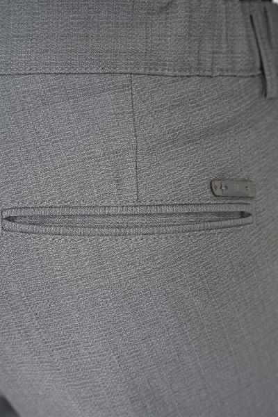 P 1192 Comfort Fit Beli Lastikli Dokulu Gri Jogger Pantolon 