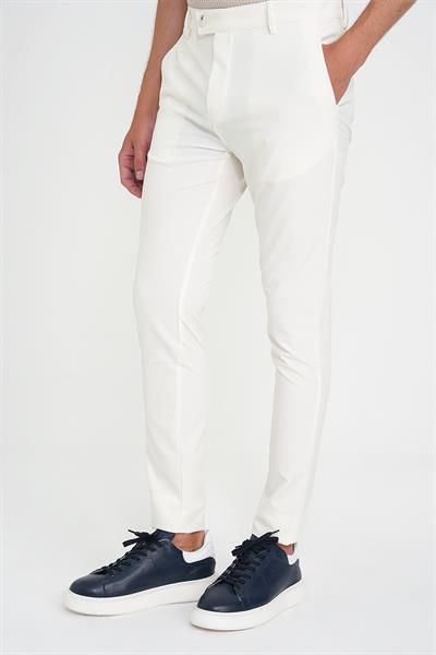 P 1197 PANTOLON SLİM FİT BEYAZ CASUAL