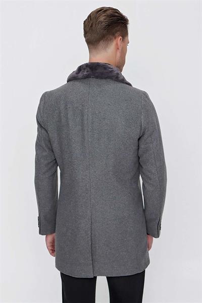 PLT 080 Gri Klasik Palto