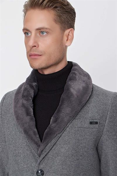 PLT 080 Gri Klasik Palto