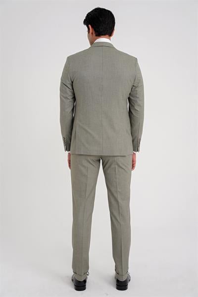 Slim Fit Çift Yırtmaç Esnek Yün Nefti Takım Elbise Tk 918