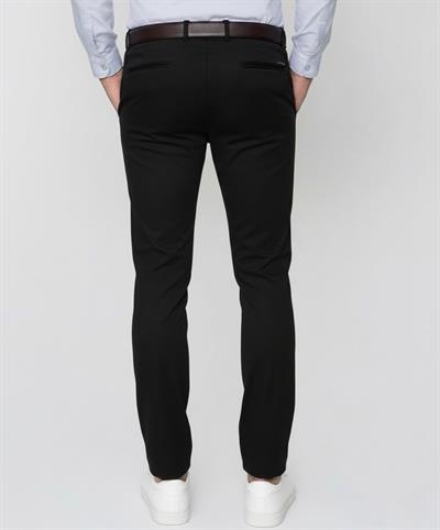 Slim Fit Yan Cep Esnek Pamuklu Casuel Siyah Pantolon P 1088