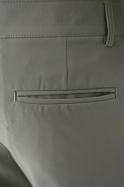 Slim Fit Yan Cepli Düz Esnek Casuel Su Yeşili Pantolon P 1144