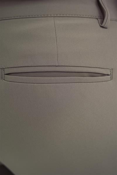 Slim Fit Yan Cepli Düz Esnek Casuel Vizon Pantolon P 1144