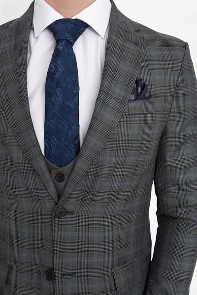TK 785 Slim Fit Antrasit Klasik Takım Elbise