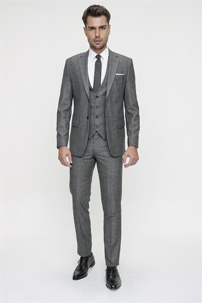 TK 821 Slim Fit Siyah Klasik Takım Elbise