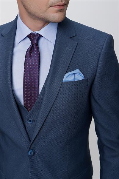 TK 826 Slim Fit Gece Mavisi Klasik Takım Elbise