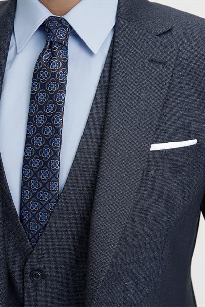 TK 832 Slim Fit Koyu Lacivert Klasik Takım Elbise