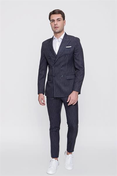 TK 837 Slim Fit Lacivert Klasik Takım Elbise