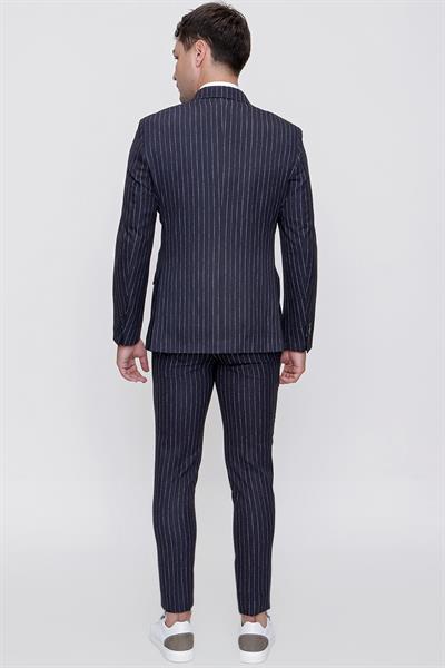 TK 837 Slim Fit Lacivert Klasik Takım Elbise
