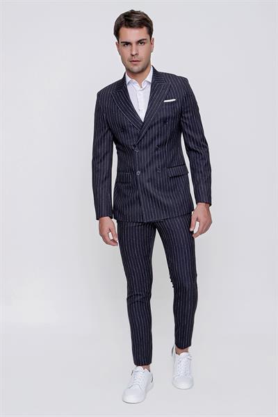 TK 837 Slim Fit Lacivert Klasik Takım Elbise