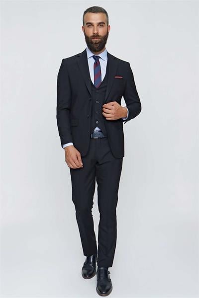 TK 838 Slim Fit Lacivert Spor Takım Elbise
