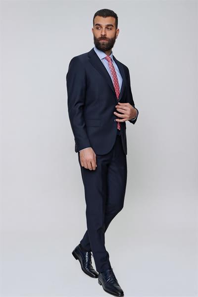 TK 847 Slim Fit Lacivert Klasik Takım Elbise