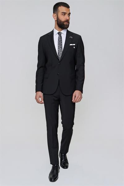 TK 847 Slim Fit Siyah Klasik Takım Elbise