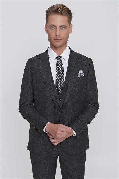 TK 853 Slim Fit Siyah Klasik Takım Elbise