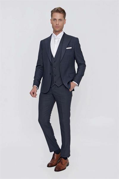 TK 854 Slim Fit Lacivert Klasik Takım Elbise