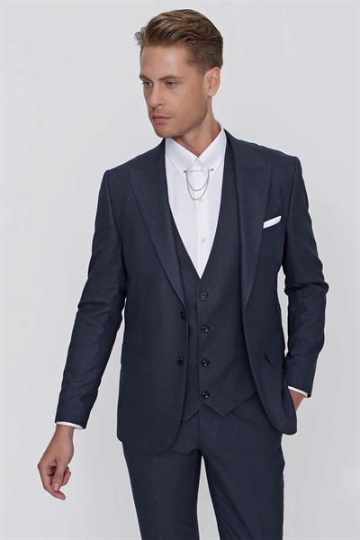 TK 854 Slim Fit Lacivert Klasik Takım Elbise