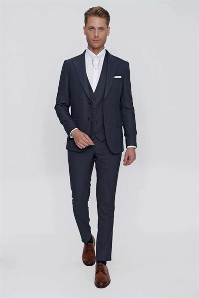 TK 854 Slim Fit Lacivert Klasik Takım Elbise