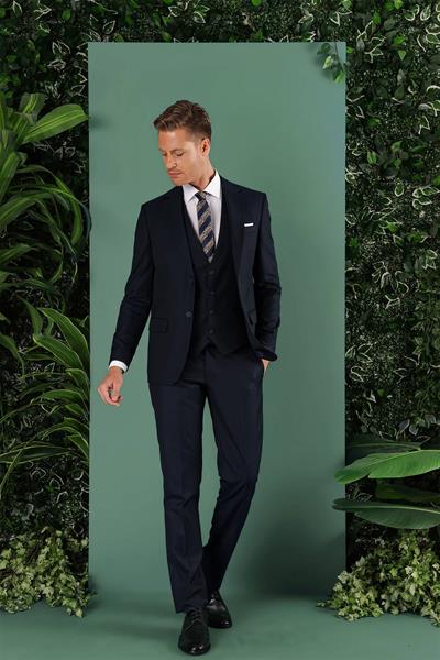 TK 857 Slim Fit Lacivert Klasik Takım Elbise
