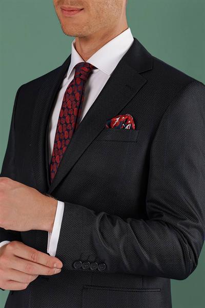 TK 857 Slim Fit Siyah Klasik Takım Elbise