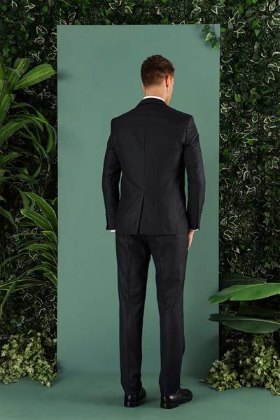 TK 857 Slim Fit Siyah Klasik Takım Elbise