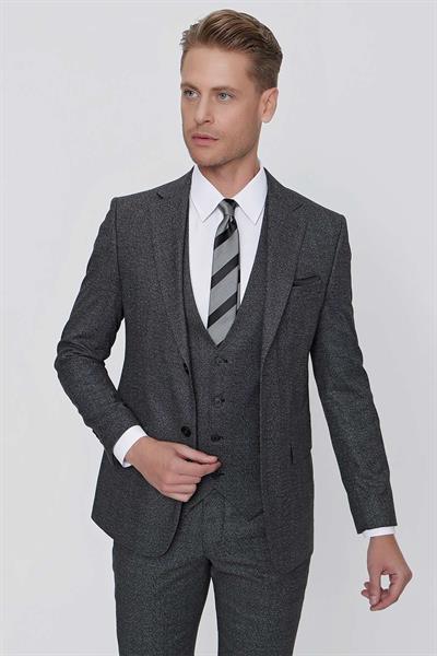 TK 860 Slim Fit Siyah Klasik Takım Elbise