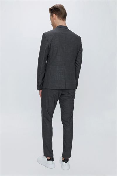 TK 863 Slim Fit Antrasit Klasik Takım Elbise