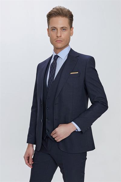 TK 864 Slim Fit Lacivert Klasik Takım Elbise