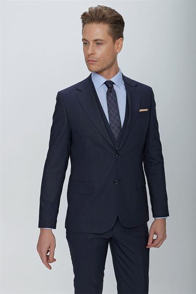 TK 864 Slim Fit Lacivert Klasik Takım Elbise
